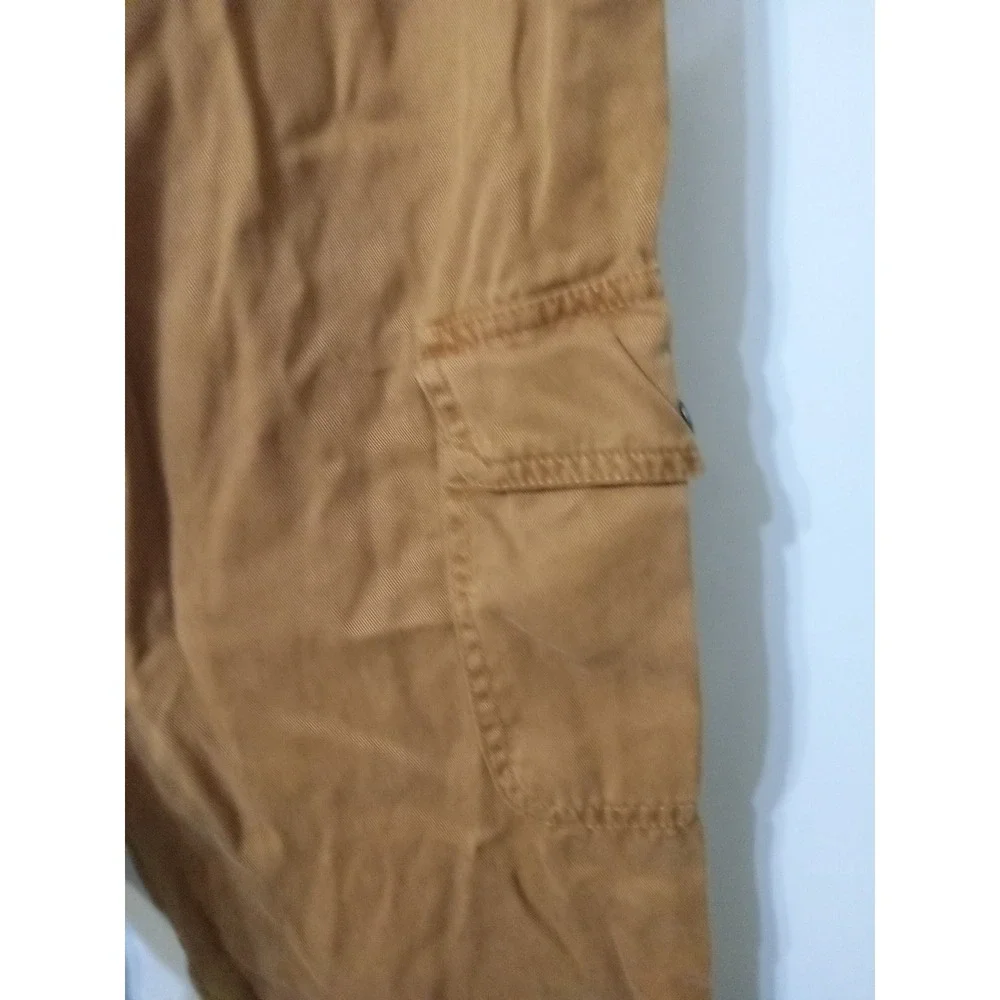 T&C California Women Brown‎ Lyocell Jogger Cargo Pants Elastic Waist Size Large